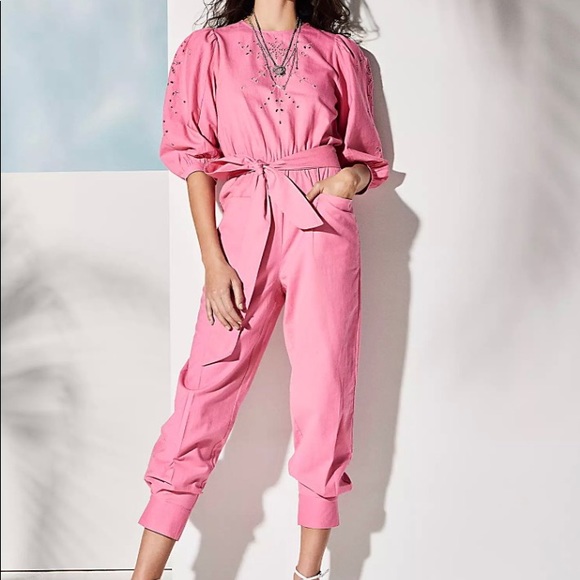 Happy x nature Pants - SOLD⚠️ New Happy x Nature boutique resort pink Cara jumpsuit eyelet